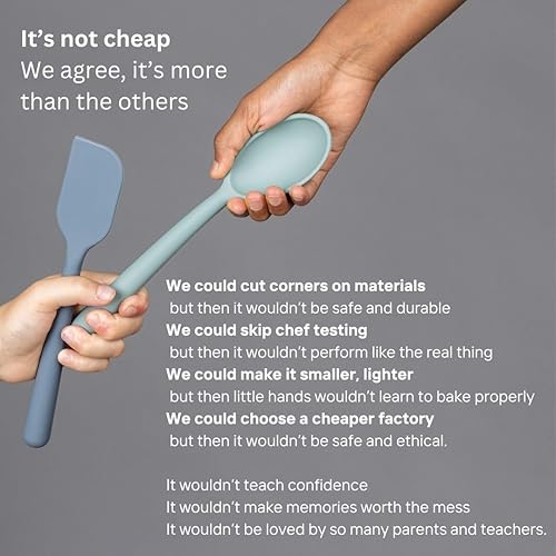Miniatura 8 de Tampoco Montessori - Juego de hornear y cocinar para niños, utensilios de primera calidad seguros para niños y niñas, herramientas de cocina reales