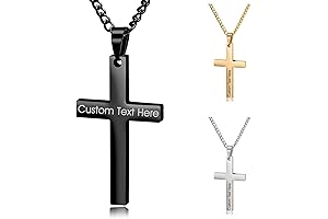 Personalized Cross Necklace: Engraved Masterpiece for Men