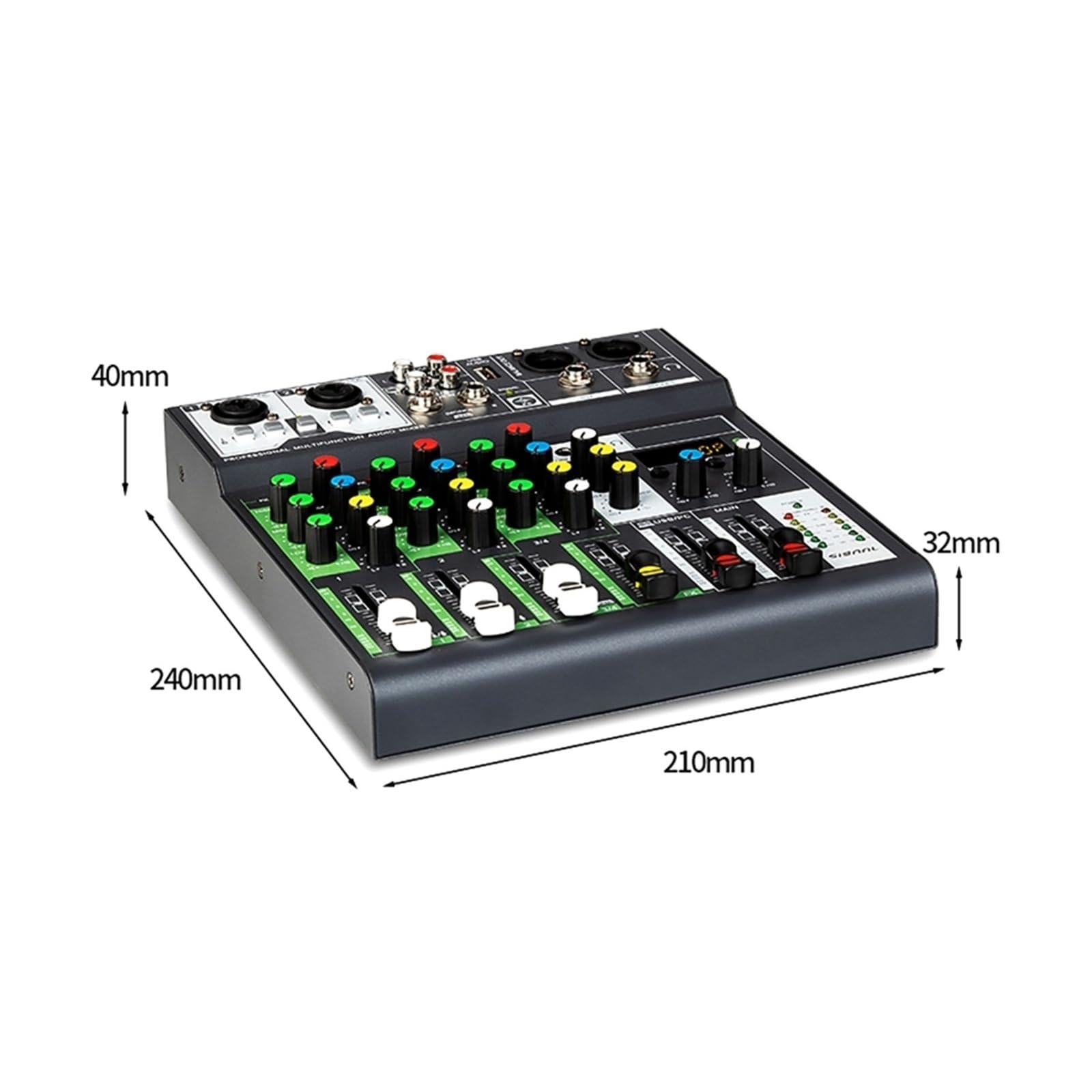 Mezclador de audio, Consola mezcladora de sonido con Bluetooth, profesional buena sensibilidad, mini DJ grabación USB Para karaoke en estudio