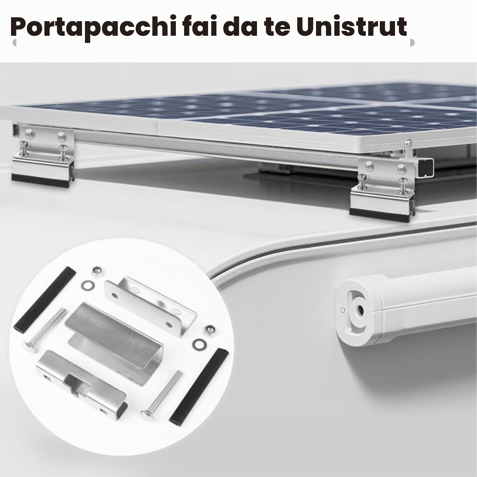 Kit di montaggio per tetto del furgone, 6 pezzi di supporti per tetto in acciaio inox 304 a testa di fungo per Ducato Jumper Boxer ProMaster Movano, soluzione fai-da-te per pannelli solari, terrazze