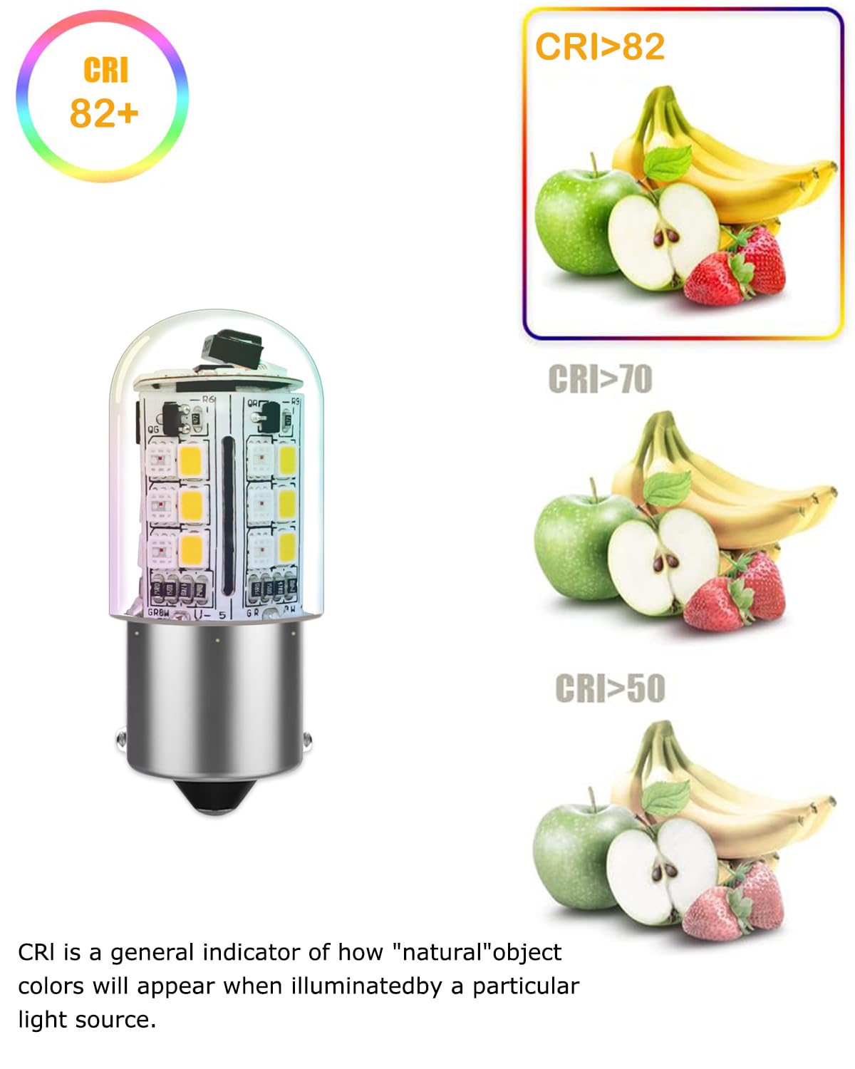 La lámpara LED 1141 1156 BA15S con cambio de color RGB 3W 12V, casquillo de bayoneta de contacto único, RGB + blanco cálido 2700K (2 bombillas y un control remoto)