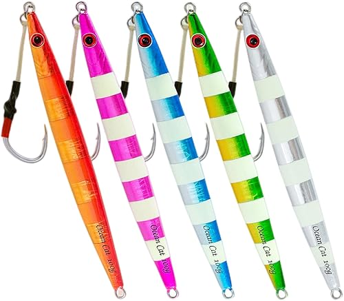 Miniatura 46 de OCEAN CAT Jigs de pesca de agua salada en alta mar Jigging de velocidad de lanzamiento lento señuelos vertical Jigging vertical Plantilla de otoño