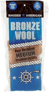 Bronze Wool, 3 pad, Medium Grade, Rhodes American, Household, Marine and Industrial Use