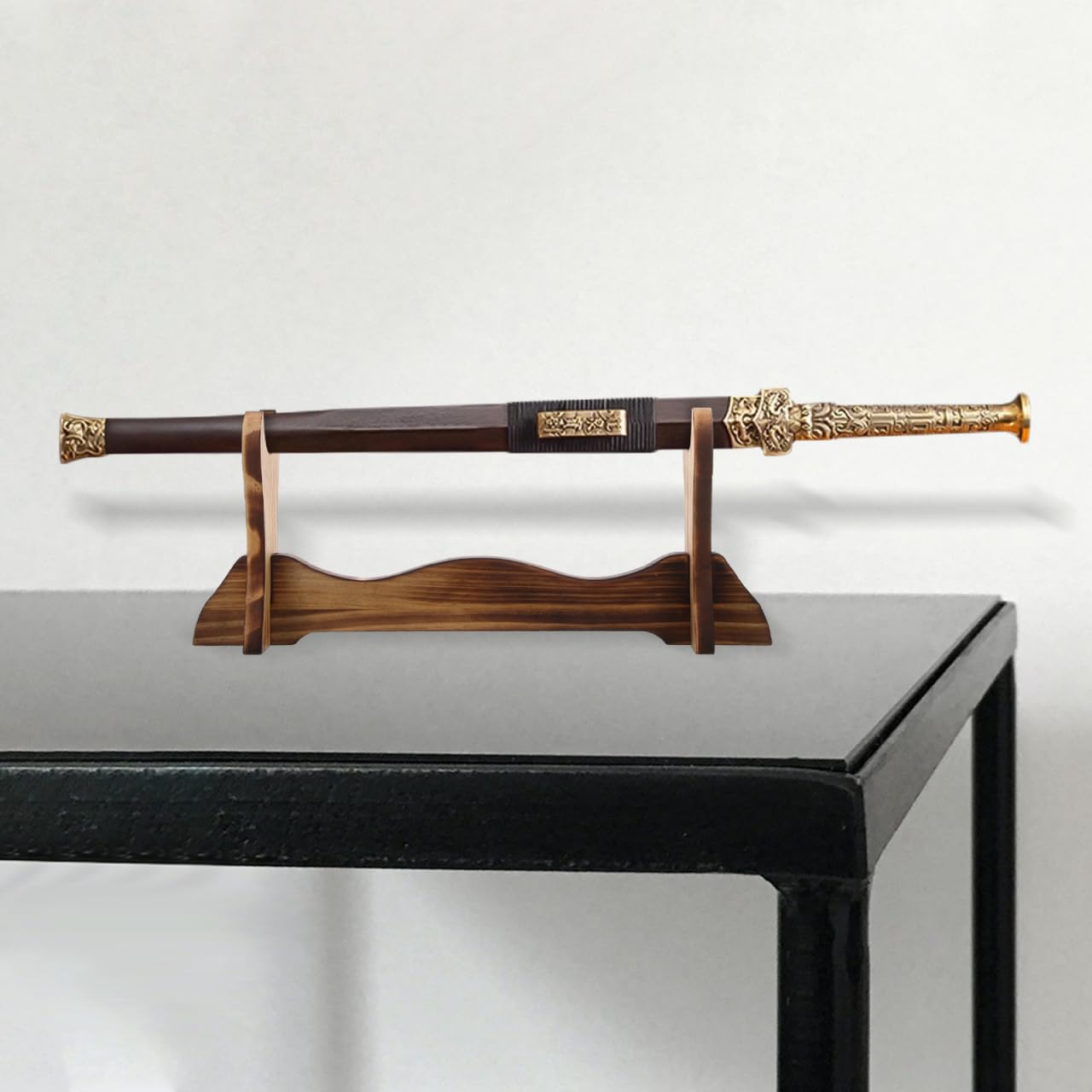 Kichvoe Schwertständer Aus Holz Schwerter-Präsentationsständer Für Haushaltsschwerter -Organizer Zur Aufbewahrung Und Präsentation Für Wohnzimmer Schlafzimmer Arbeitszimmer 14.76 X 5.91 X 2.76 in