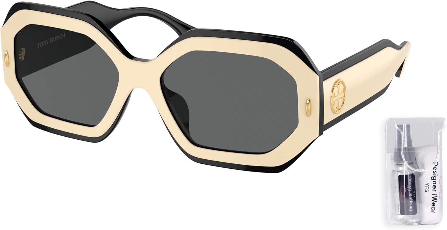 Tory Burch TY7192U Hexagonal Sunglasses for Women +BUNDLE with ACCESSORY EYEWEAR KIT - Image 2