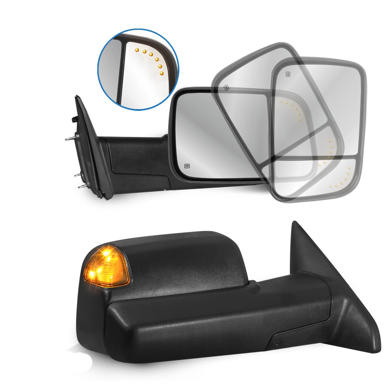 Photo 1 of MOSTPLUS Power Heated Mirror Compatible for 2009-2018 Ram 1500 2500 3500/ 2019-2023 Ram 1500 