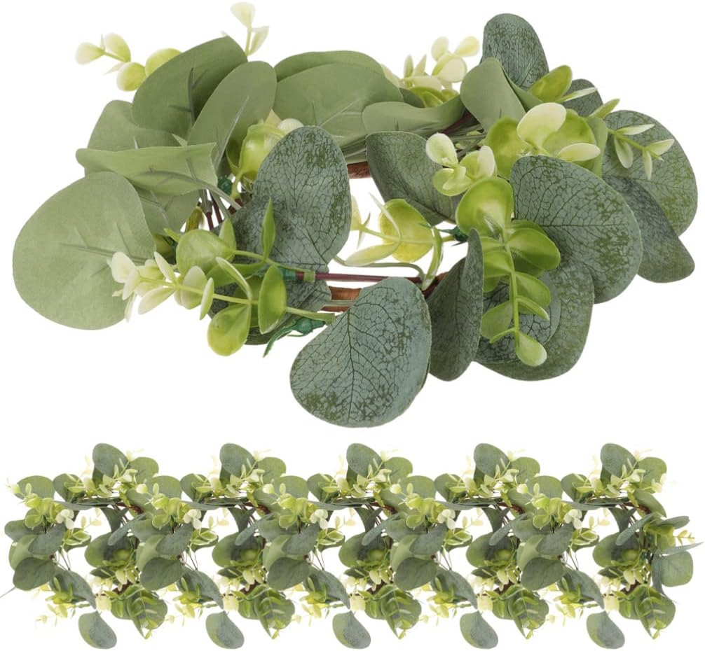 Künstliche Eukalyptus-Kränze – 6 Stück Für Tischdekoration, Hochzeit & Deko