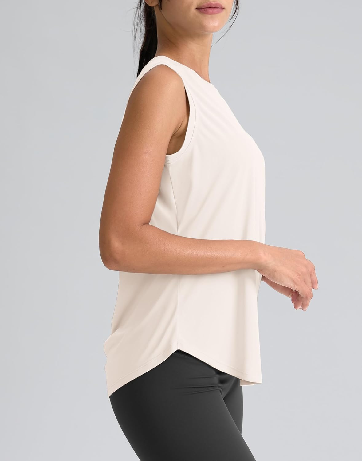 SANTINY Women's Sleeveless Workout Tops Breathable Lightweight Active Tennis Yoga Shirts Athletic Running Tank Tops for Women - Image 3