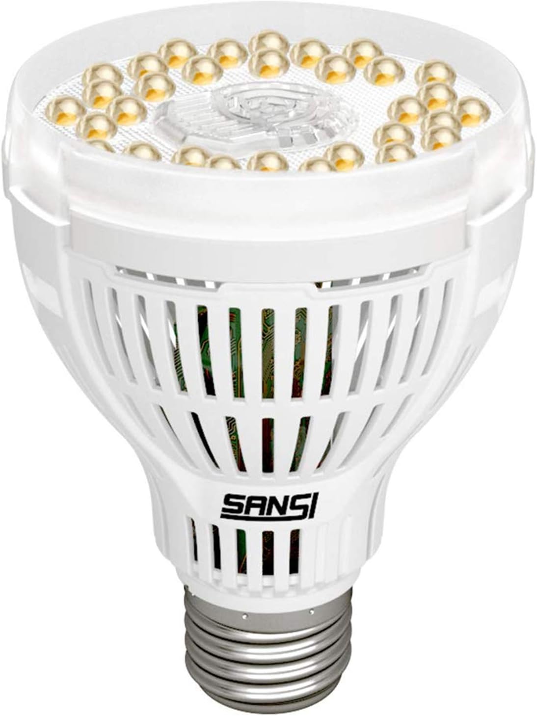 Amazon Com Sansi 15w Led Grow Light Bulb Daylight White Full Spectrum Grow Lights For Indoor Plants Led Plant Light Bulbs For Indoor Garden Houseplants Commercial Hydroponic Horticulture E26 1 1v