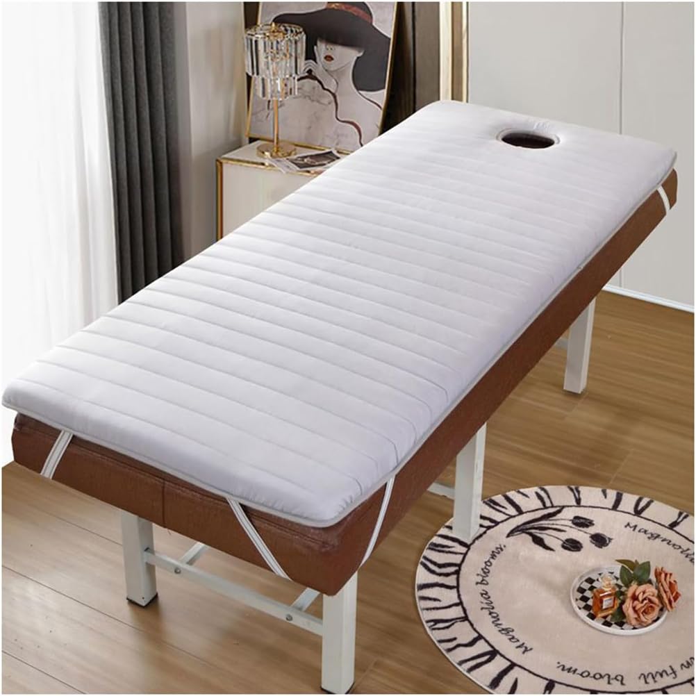 Materasso Pieghevole per Lettino da Massaggio in Memory Foam – Topper Morbido, Traspirante e Antiscivolo per Spa ed Estetista,Style 1,185×70cm