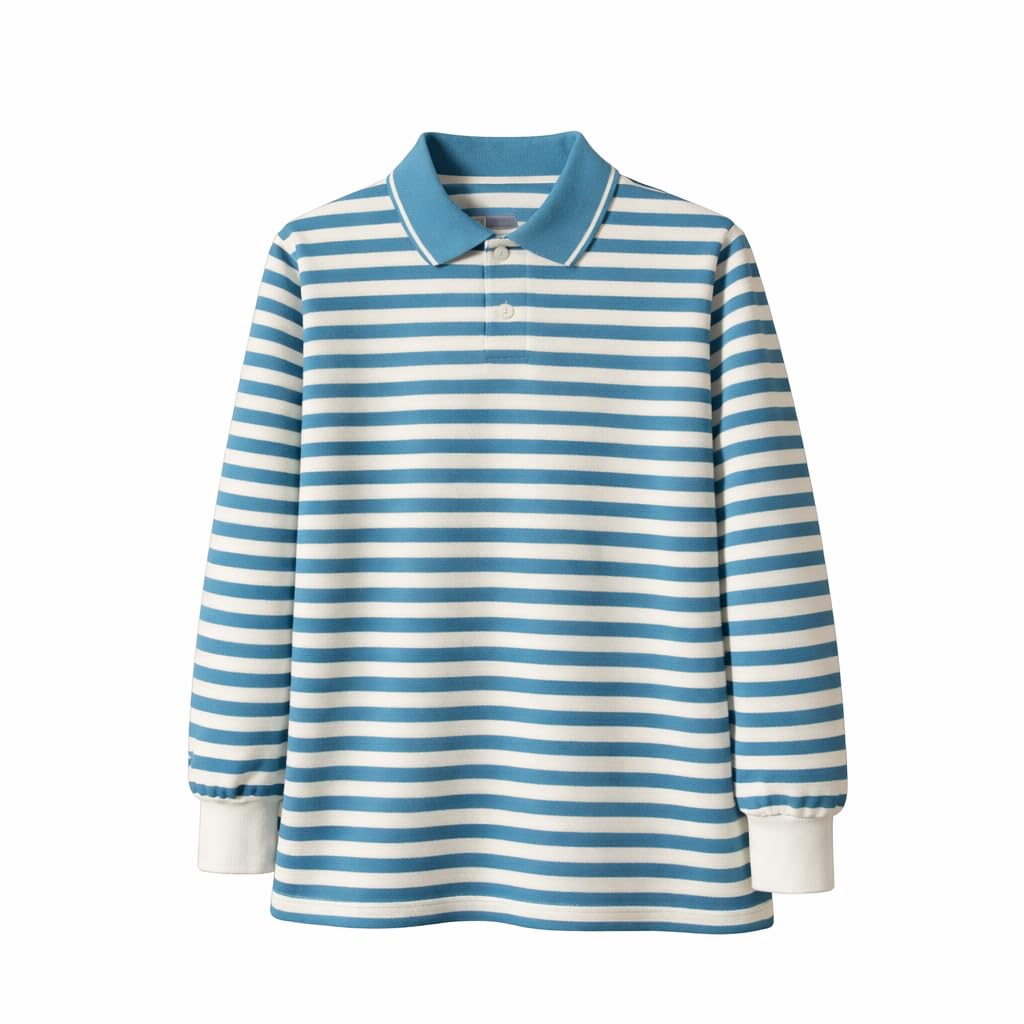 mack jonney Men’s Premium Black Striped Polo T-Shirt | Long Sleeve Cotton Blend | Casual & Smart Wear-M6752-picture-44