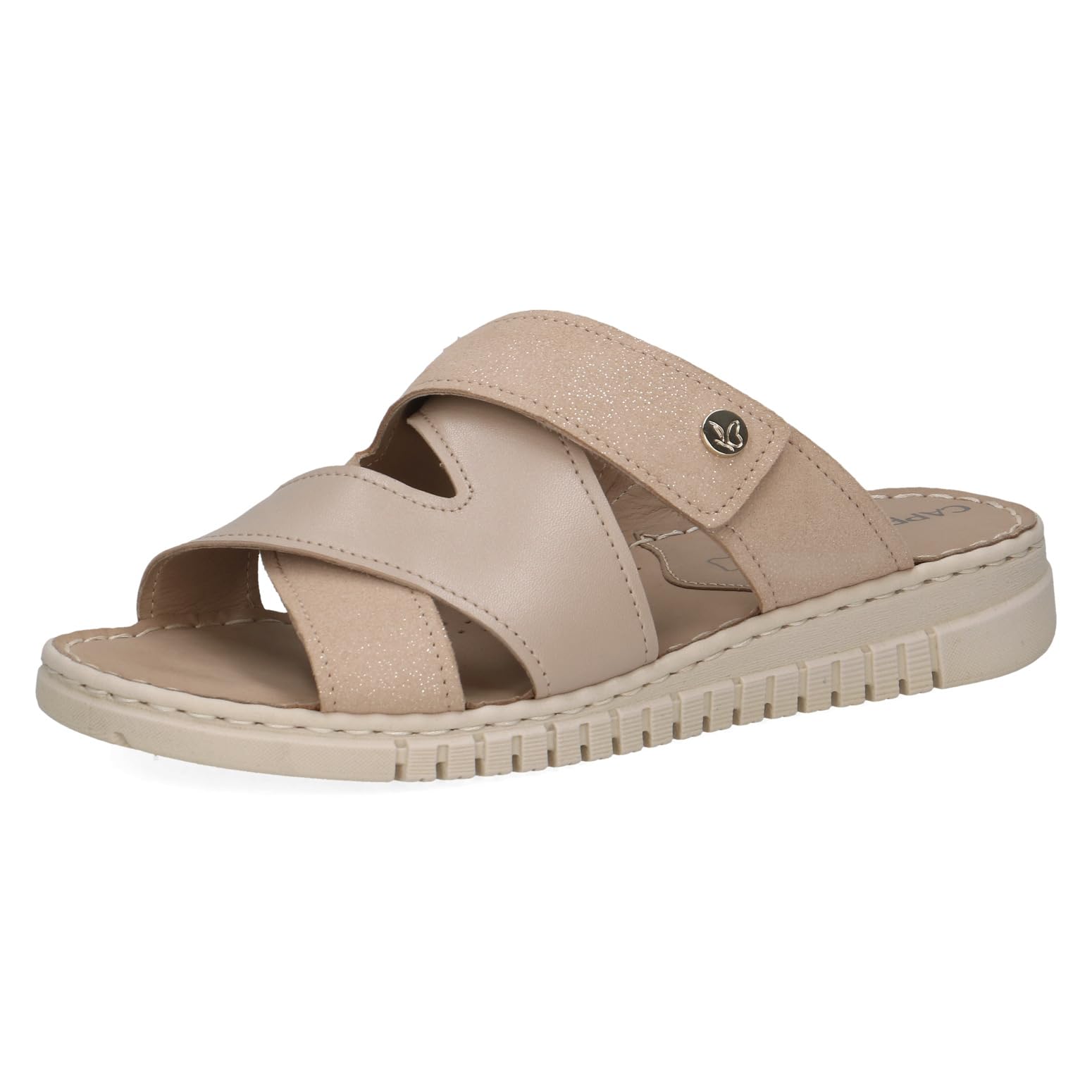 Caprice Women's Leather Sandal, Beige (BEIGE PERL.COM), 6.5 UK
