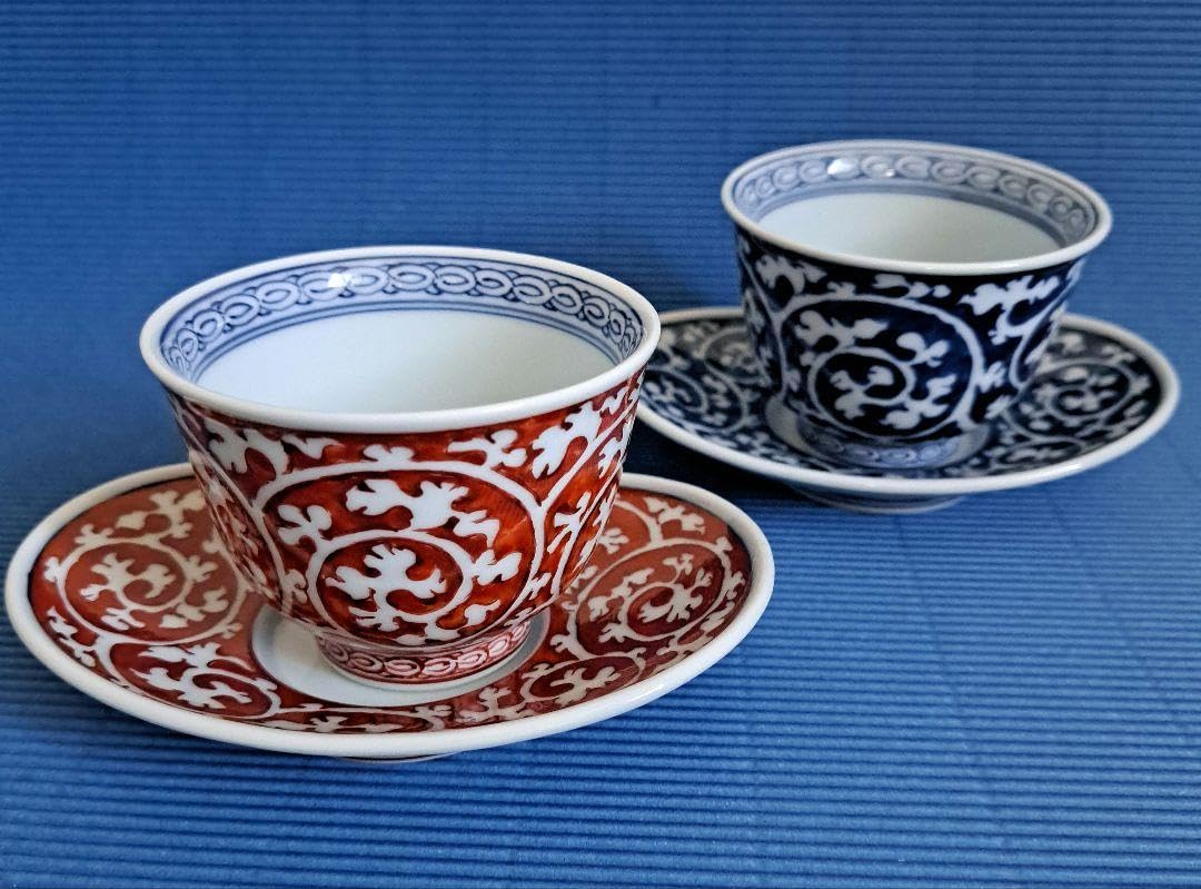 有田焼 亮秀窯 染付唐草 急須セット