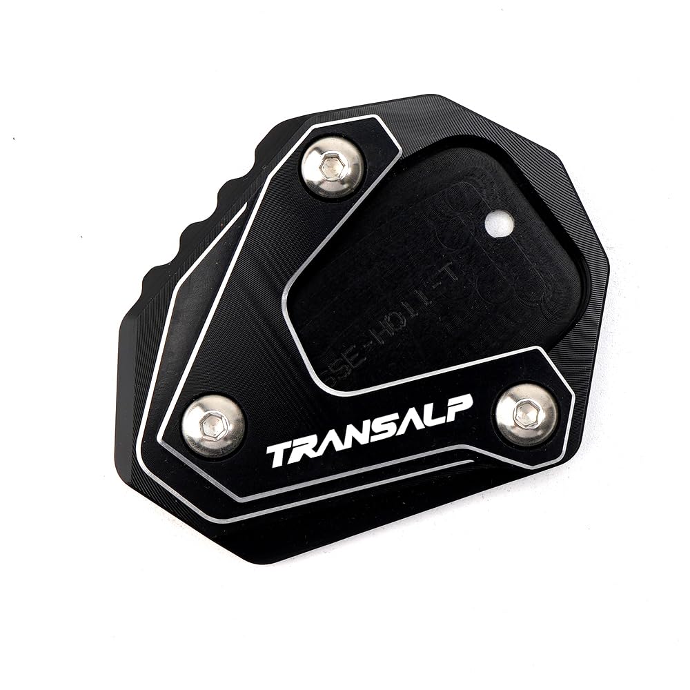 Per TRANSALP XL600V XL650 XLV 600 650 700 Accessori Moto CNC Cavalletto Laterale Supporto Estensione Piastra (Nero)