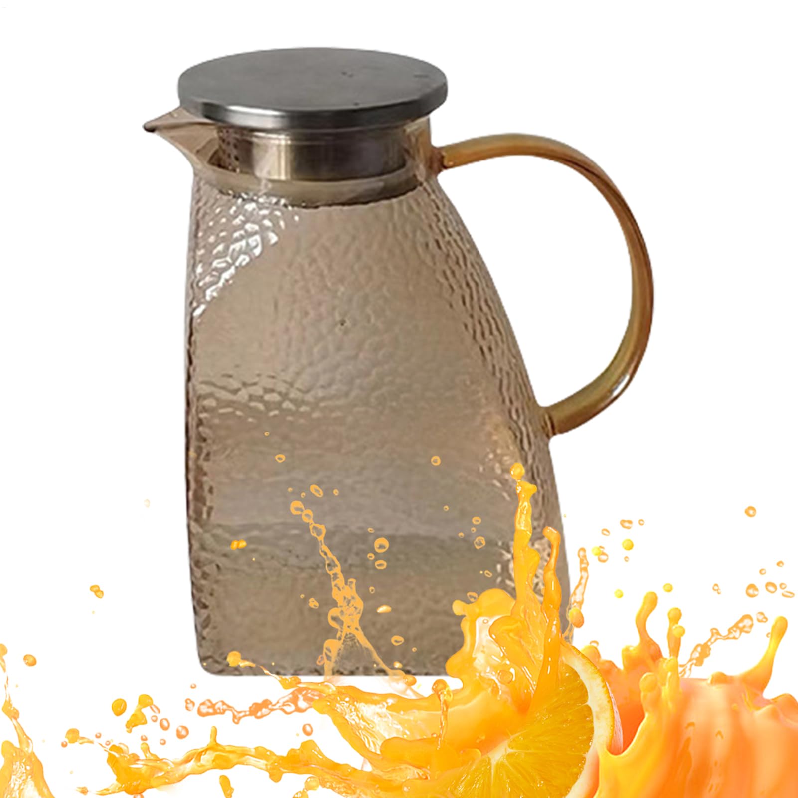 Jarra de agua con patrón de relieve y 1,5 litros para leche fresca