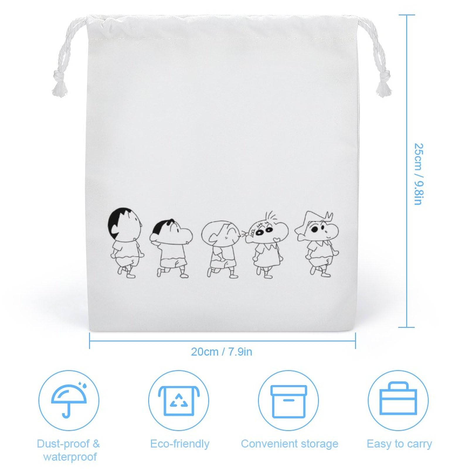 Amazon.co.jp: クレヨンしんちゃん 巾着袋 給食袋 収納袋 20*25cm 小物
