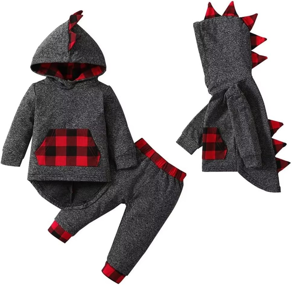 Baby Boy Clothes Toddler Infant Boys Fall Winter Outfit Long Sleeve Hoodie Sweatshirt Tops + Pants 2Pcs