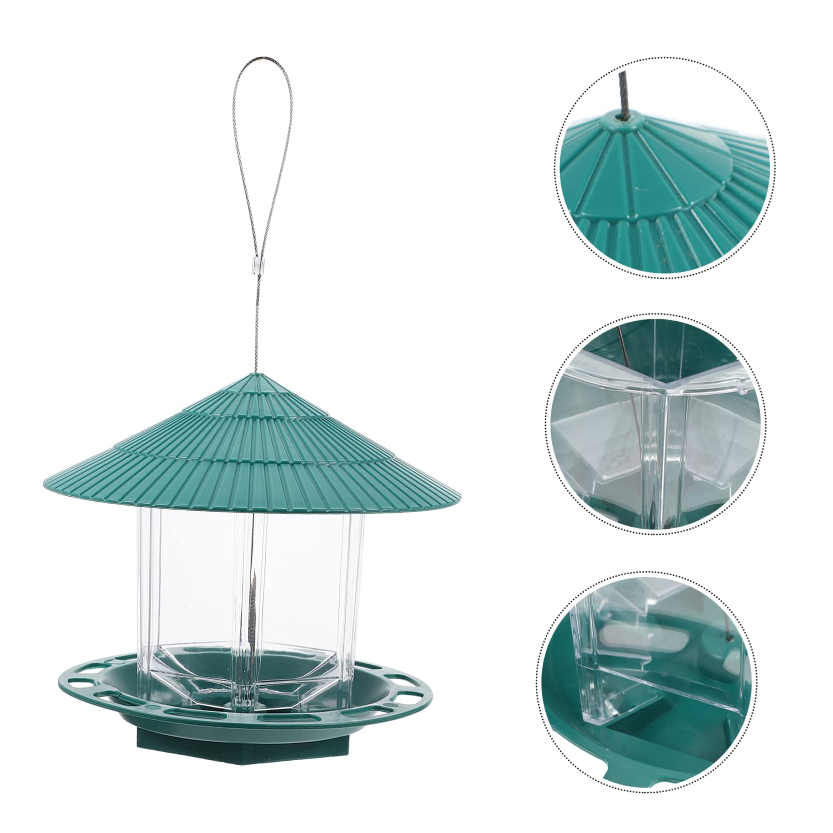 Toddmomy Mangiatoia per Uccelli Automatica da Appendere Contenitore per Cibo in Plastica Mangiatoia Decorativa per Uccelli Facile da Riempire