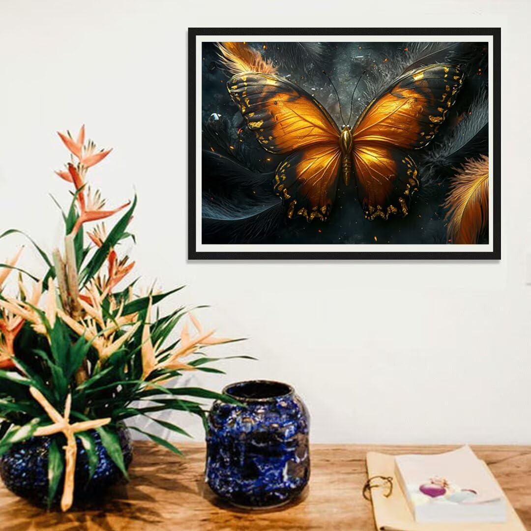 5D Motyl Diament Malarstwo Zestaw dla dorosłych, DIY Zestawy do malowania diamentami Diament, Pełne zestawy artystyczne, Square Rhinestone Ścieg krzyżykowy Malarstwo dla dorosłych Początkujący Wystrój