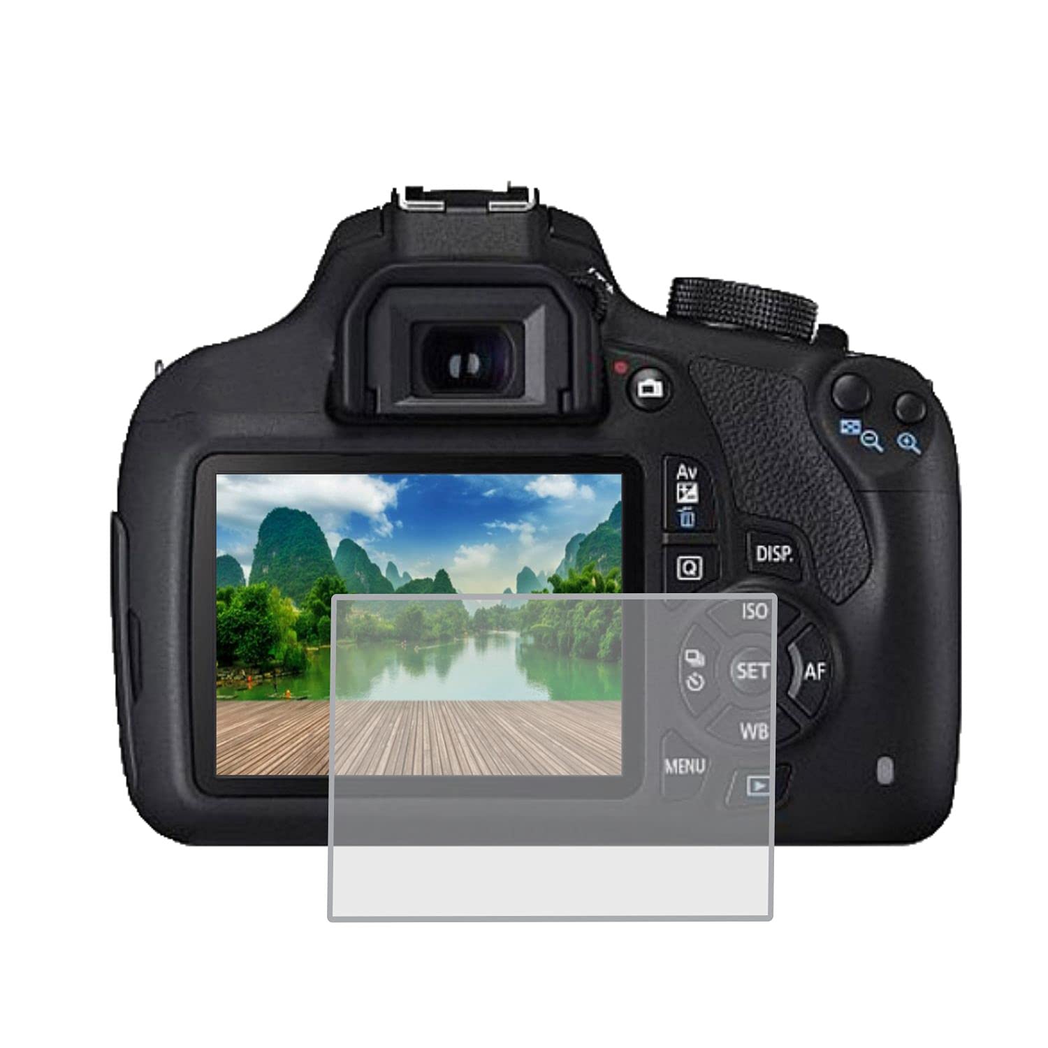 LCD Screen Protector Tempered Glass Compatible for Canon EOS 1500D Mirror Less Digital Camera [0.25mm 2.5D High Definition 9H]