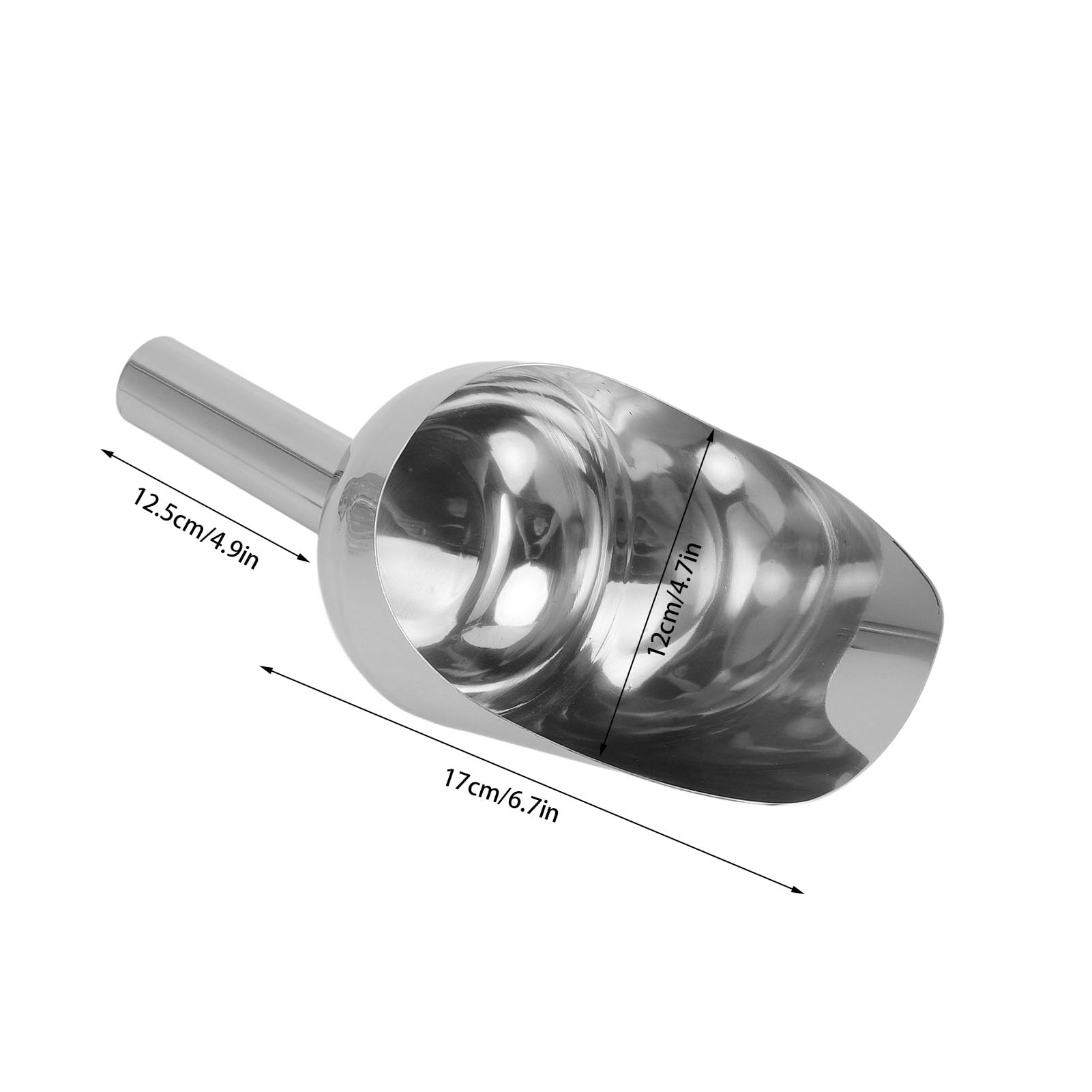 Cuillère à glace en acier inoxydable de grande capacité, cuillère à riz semi-circulaire polie pour fête en plein air à la maison