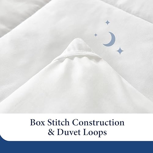 Miniatura 5 de Cosy House Collection Edredón de lujo alternativo de plumón de bambú, esenciales para dormitorio principal, uso en todas las estaciones, se mantiene