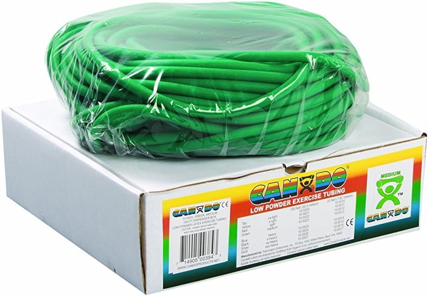 100' Low Powder Exercise Tubing Size / Color: Medium / Green