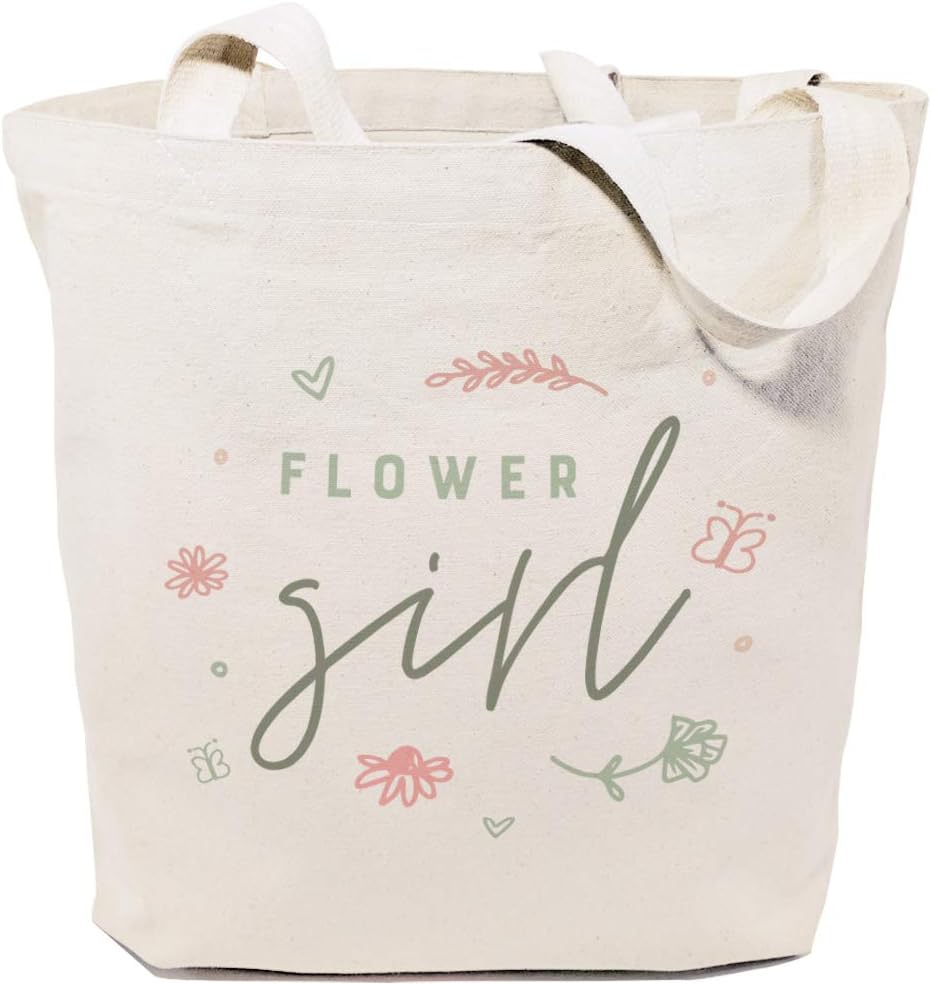 The Cotton & Canvas Co. Modern Wedding, Beach, Shopping and Travel Reusable Shoulder Tote and Handbag