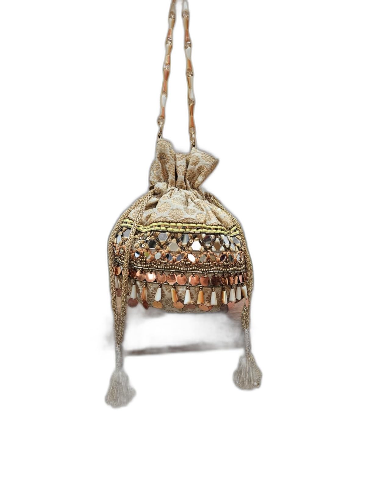 adorn haus Velvet Embroidered beaded Potli Bag-picture-26