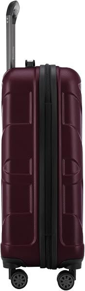 SUITLINE - Trolley Cabine Extensible, Valise Rigide avec Compartiment pour Ordinateur Portable, Bagage à Main 100% ABS Mat, 55 cm, 38 litres, Burgund - 5