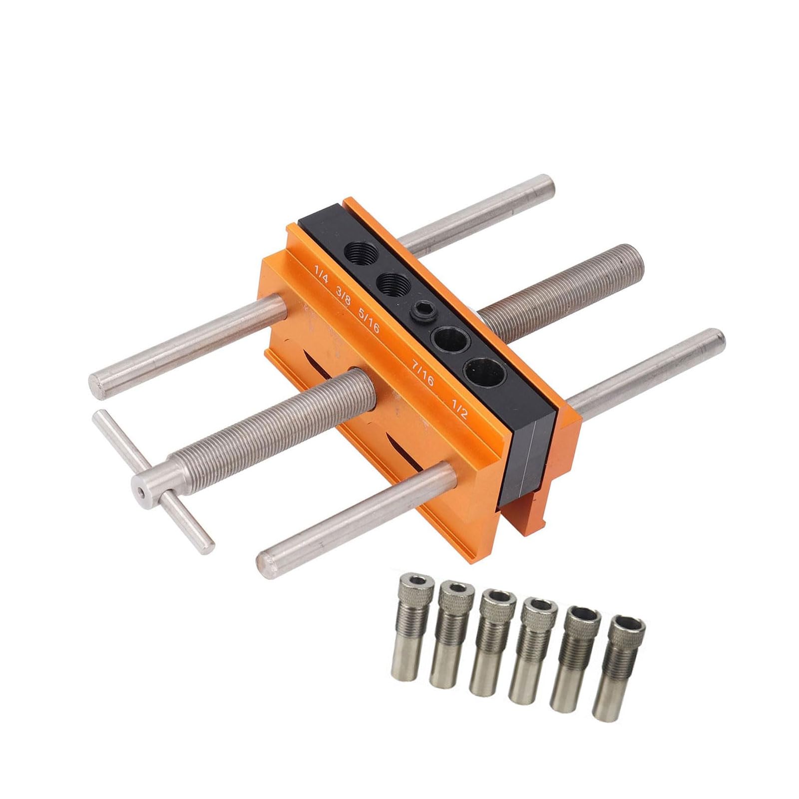 Woodworking Vertical Drilling Guide Hole Locator Tool with Scale for Accurate Positioning Safe Clamping Woodworking Positioning Guide