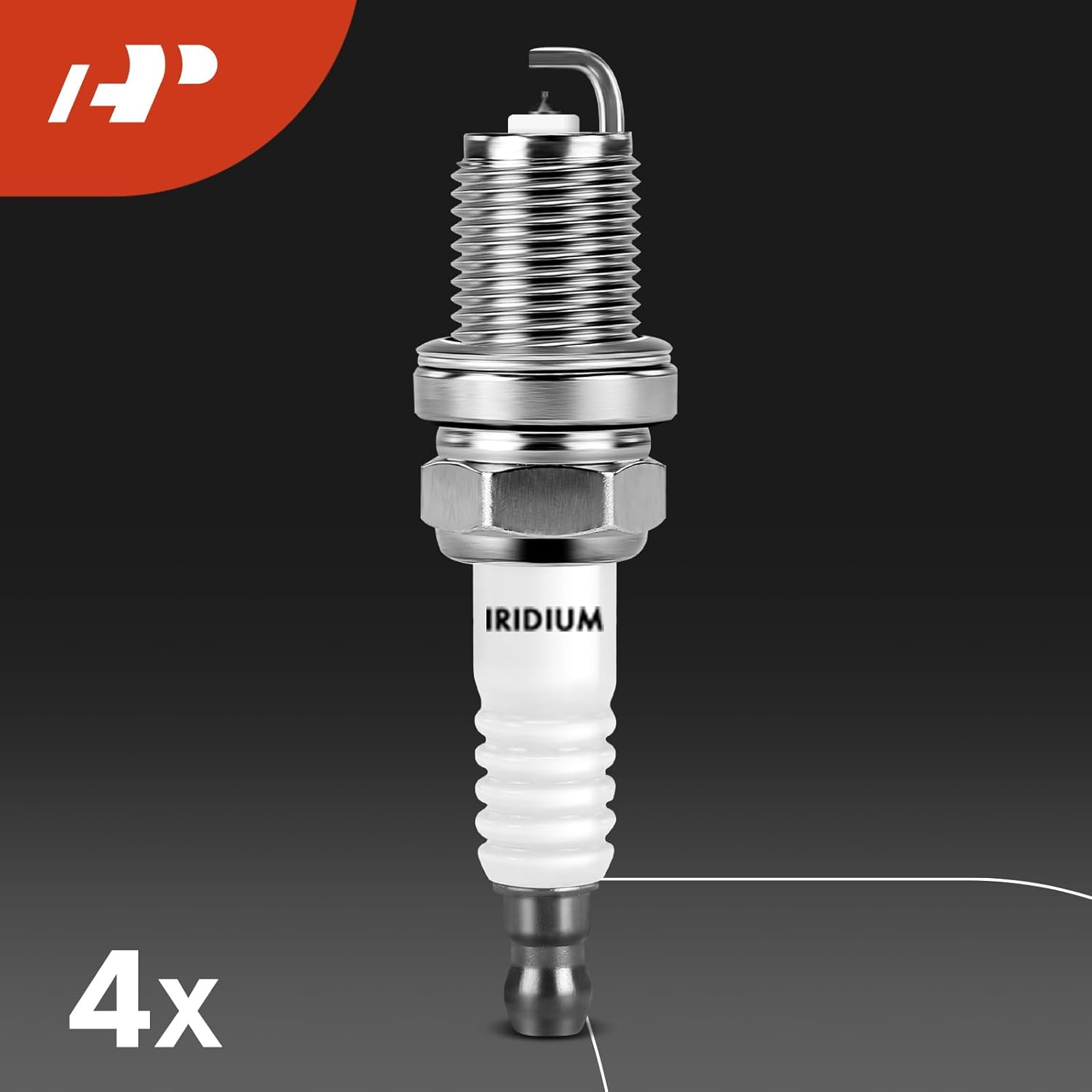 A-Premium 1x Ignition Coil Pack and 4x Iridium Spark Plugs Compatible with Kia Rio 2001 2002 2003 2004 2005, 1.5L 1.6L