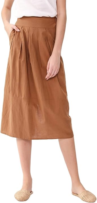 linen skirt amazon