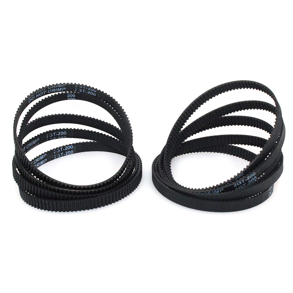 ARQQ GT2 Timing Belt Length 200mm Wide 6mm Closed Loop Rubber Belt for