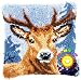 Wzór zwierzęcy Hak Zatrudniający Zestawy Robótki Haft majsterkowanie Rzut poduszki Pokrywa Sofa Poduszka Cover Haft Shaggy Decoration, Brown Elk (Color : Brown Elk)