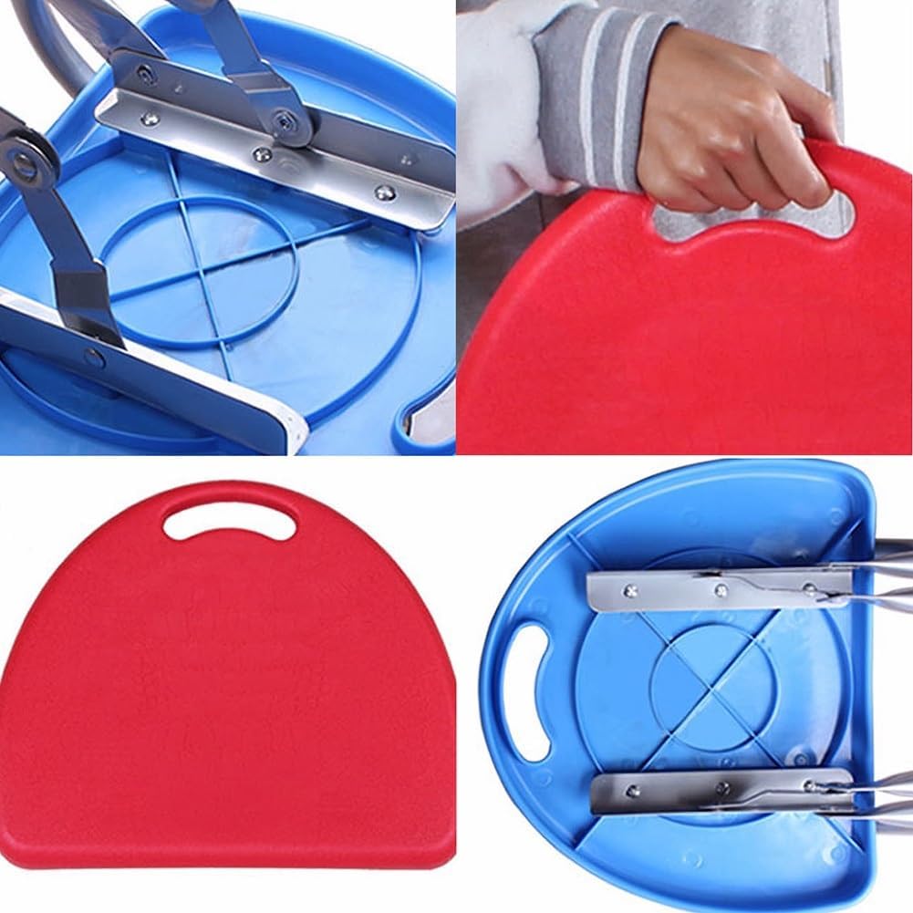 28 Inch High Folding Bar Stool, Outdoor Fishing Stools with Footrest and Handle, Portable Home Folding Stool Backless, Camping Stools with Non-Slip Feet, Breakfast Stool(Blue)