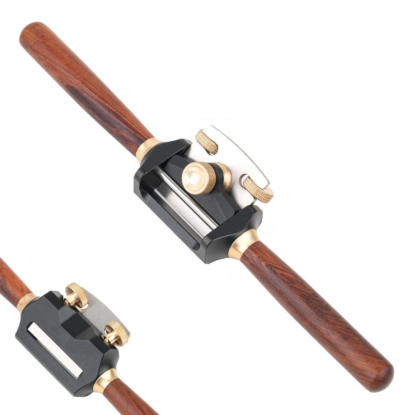 Toolcool Gray Adjustable Spokeshave Hardwood Handle Spoke Shave For Woodworking (Flat Base)