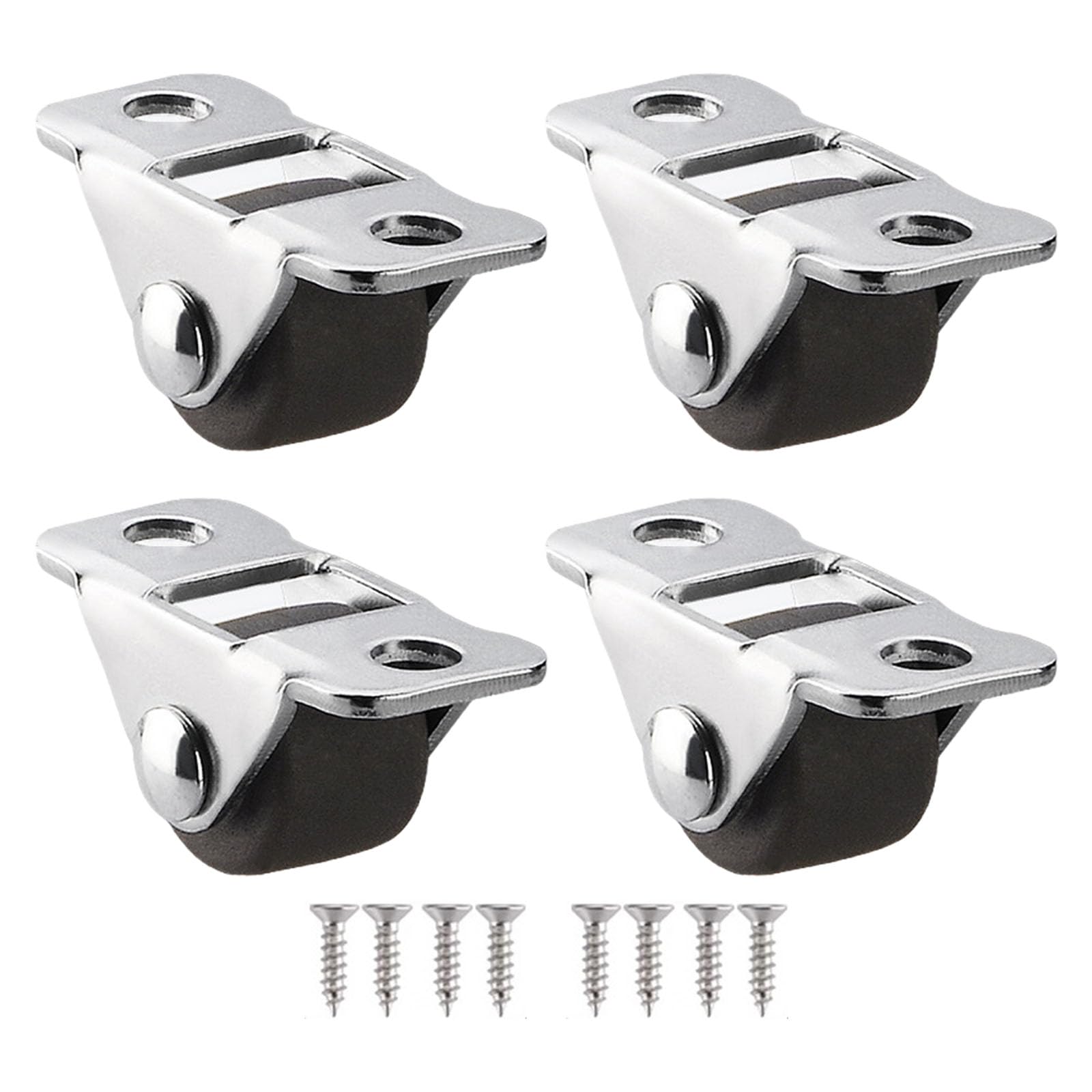 4pcs Small Furniture Rollers with Strong Load Capacity Rubber Wheel Upgrades for Easy Relocation of Tables & Cabinets