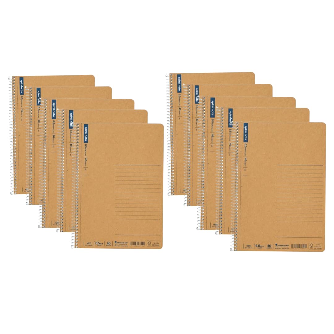 Maruman A5 spiral notebook ruled paper 40 sheets N237 10-volume set