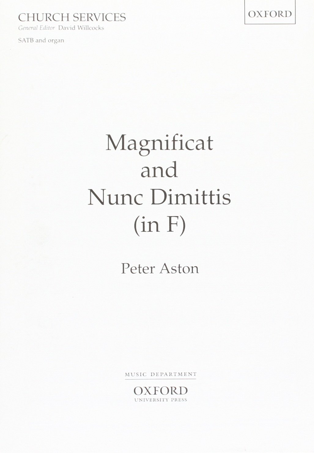 Magnificat and Nunc Dimittis (in F)