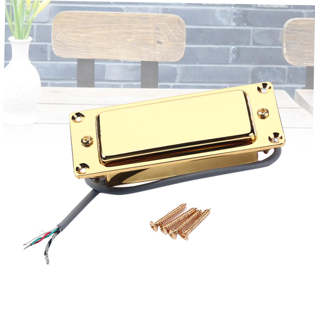 Toyvian 2 sztuki 4 humbucker-plektrum gitara basowa przetworniki do gitary elektrycznej humbucker na szyję odbiornik Alnico, podwójna szpula do wyboru, płyta combo, masa perłowa