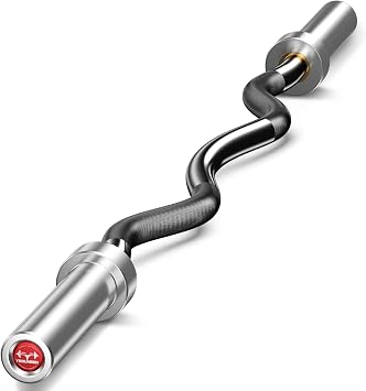 Olympic Barbell EZ Bar Curl Bar 4ft/5ft/7ft for 2 Inch Weight Plates, Perfect for Home Fitness 300lb/330lb/400lb/700lb/1000lb/1500lb