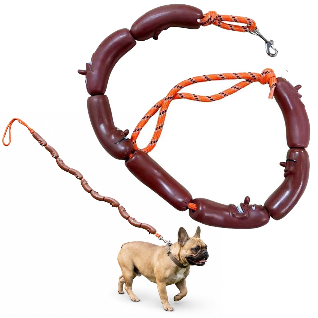 Sausage Leash for Dogs, Funny Walking Dog Leads for Small Medium Pets 108cm
