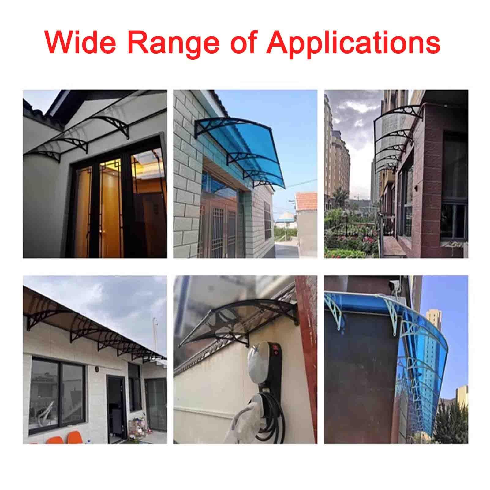 Marquesina for Puertas y Ventanas Tejadillos Exterior | For Puertas Arched Door Canopy Impermeable Anti-UV(0.6x0.8m/1.97x2.62ft)