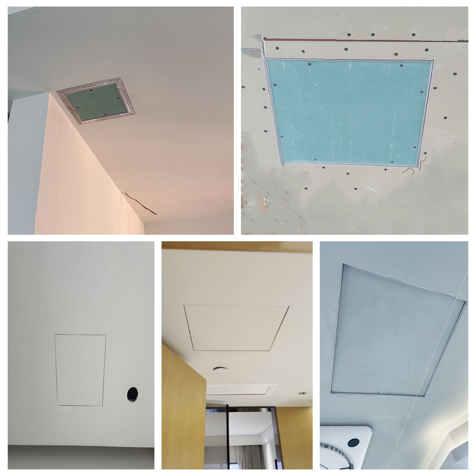 Pogrubiona płyta gipsowo-kartonowa panel dostępu ukryte drzwi inspekcyjne sufitowe otwór wciskany idealny do centrów handlowych rozmiar 15 x 60 cm