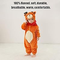 Vista 65 de Disfraz de bebé de Halloween para niños pequeños, rómper, mameluco para niños o niñas, ropa de animales, de 2 a 36 meses Dinosaurio rojo