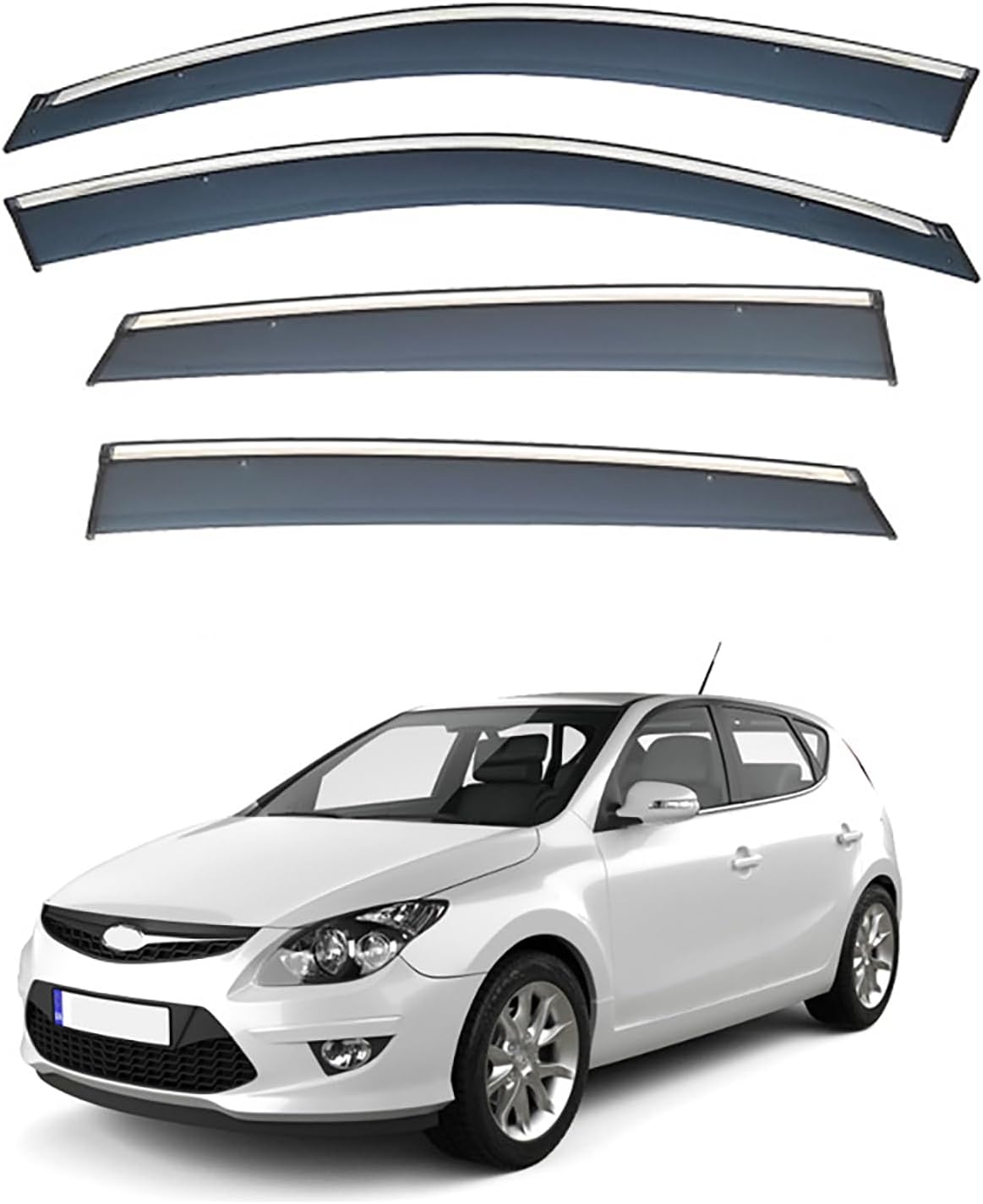 4-pc Wind Deflectors for Hyundai Elantra Touring 2007-2012,Tinted Wind Deflectors/Sun Visors/Rain Shield/Vent Deflectors
