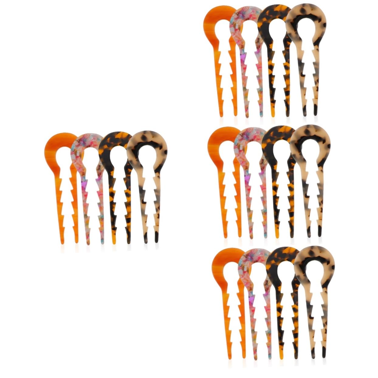 Beavorty 16piezas Horquillas u Acetato Para Moño Sujetador De Pelo Para Mujeres Accesorio Elegante Para Peinados Beige