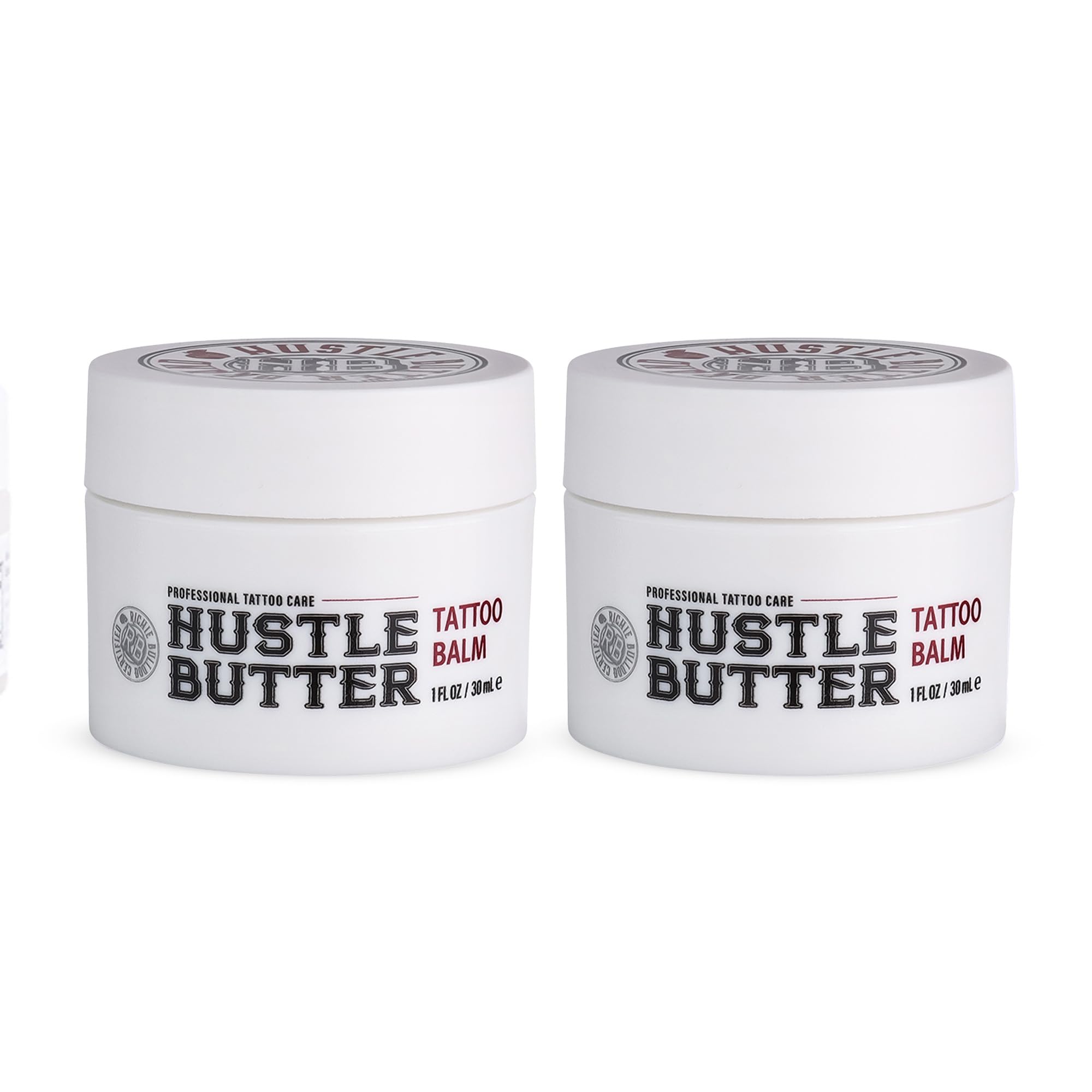 TATTOO HUSTLE BUTTER DELUXE ORIGINAL 2er Pack – 2x 30ml vegane Tattoopflegecreme, natürliche Inhaltsstoffe wie Mango-, Papaya- und Sheabutter fördern die Heilung, reduziert Rötungen und Schwellungen