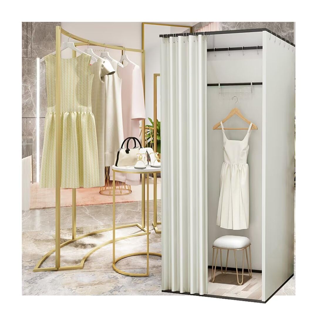 Vestiaire debout avec rideaux 100x10cm cabine essayage